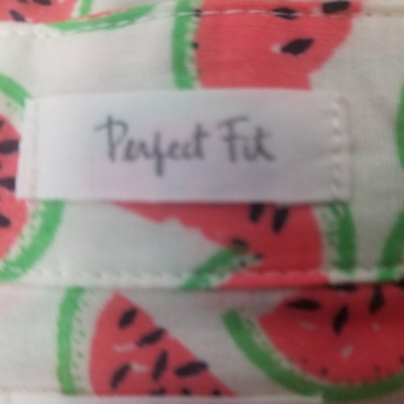 J Crew Factory Perfect Fit Watermelon Shirt XXS - Picture 5 of 8